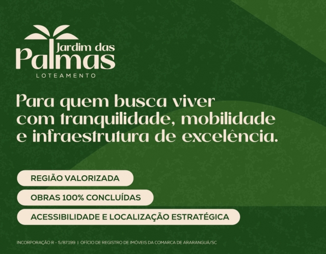 Foto empreendimento LOTEAMENTO JARDIM DAS PALMAS